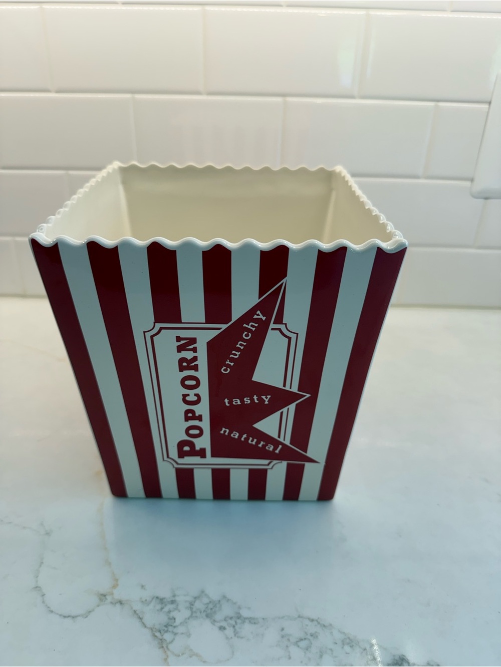 Williams Sonoma ceramic movie night popcorn bucket